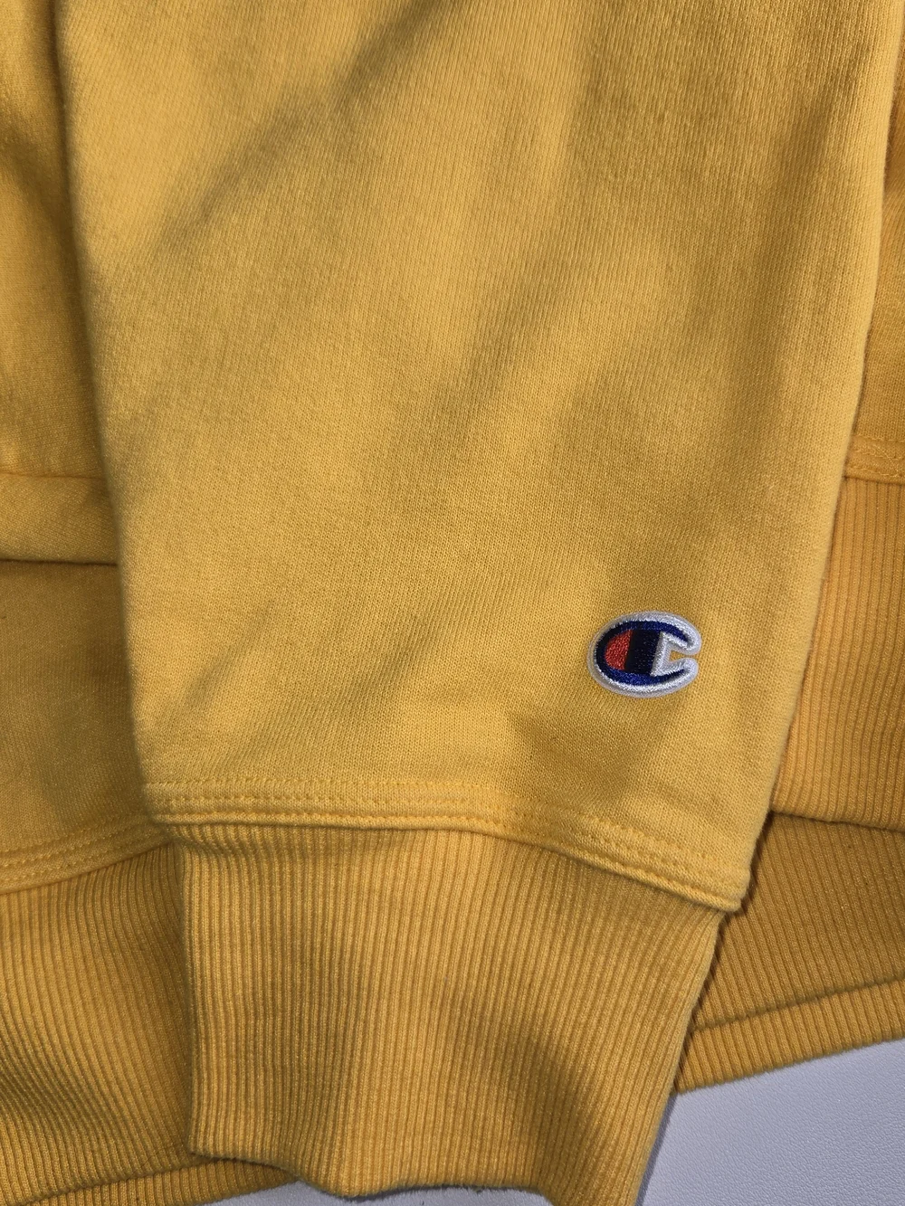 Champion Men’s Mustard Yellow Hooded Sweatshirt Streetwear- Sportswear MENS XL - Picture 4 of 7